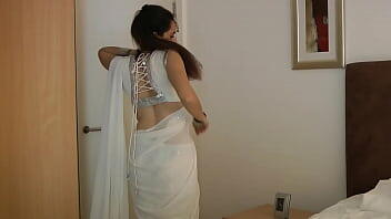 Indian Aunty sari stripping